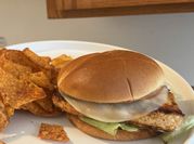 A picture of toasted chicken sandwich