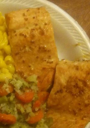 A picture of Maple Mustard Glazed Salmon.