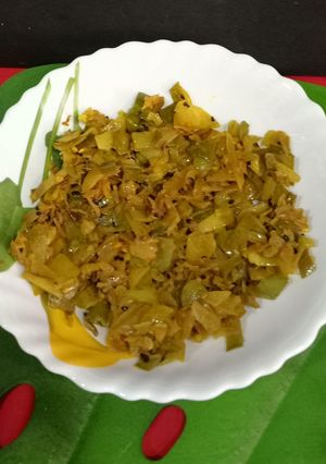 A picture of Aloo Potoler Khosar(peels) chorchori.
