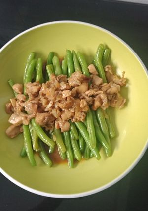 Foto resep Buncis siram ayam tumis