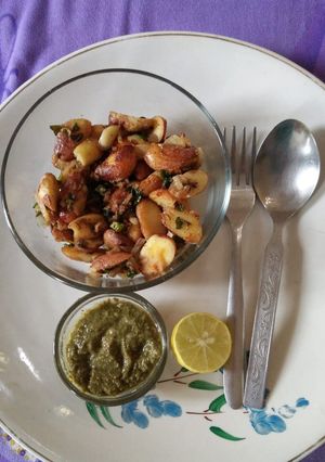 A picture of Jackfruit Seeds Masala Chaat.
