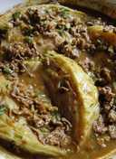 Curry Flavoured Stewed Cabbage & Beef Mince