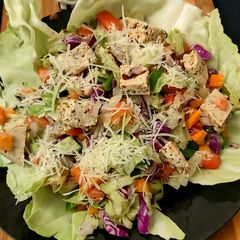 A picture of Masala Paneer with Salad.