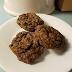 A picture of Double chocolate chip cookies.