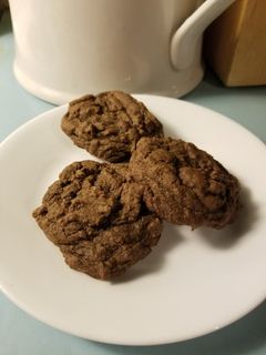 A picture of Double chocolate chip cookies.