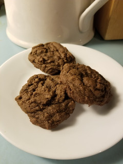 A picture of Double chocolate chip cookies.
