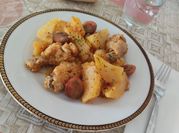 Una foto de pollo asado en olla express