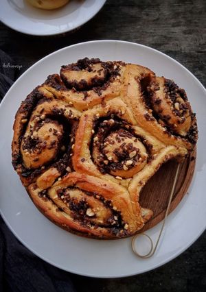 Foto resep Roti Gulung Coklat Kacang