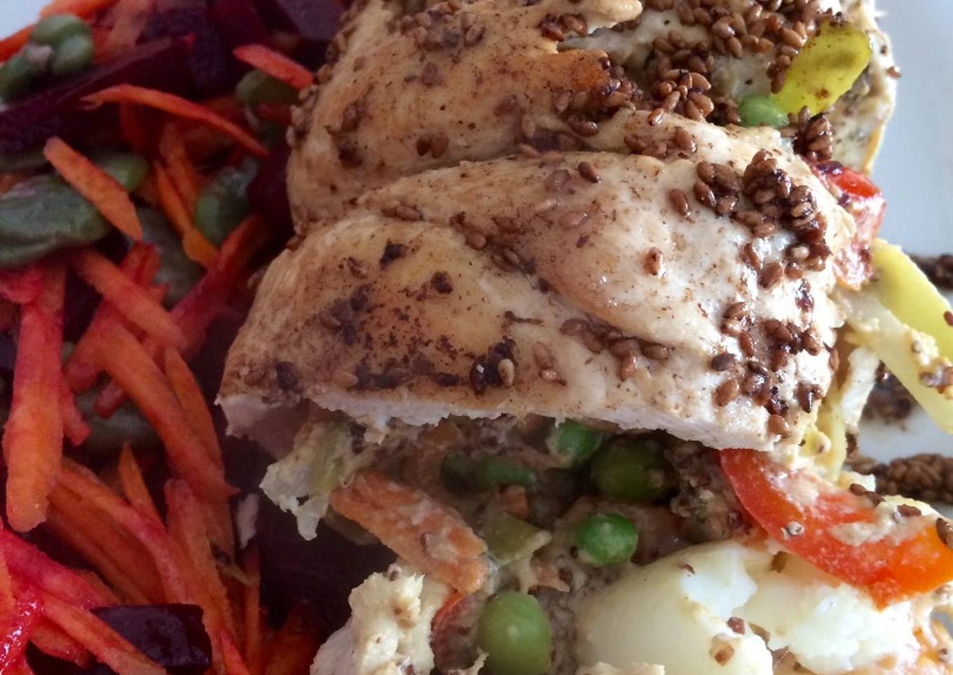 Comida para pareja: arrolladito de pollo primaveral