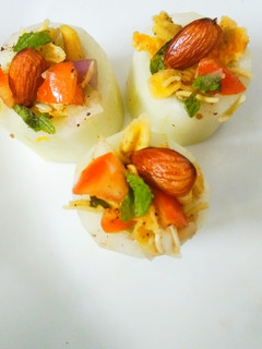 A picture of Cucumber Bhel chat.