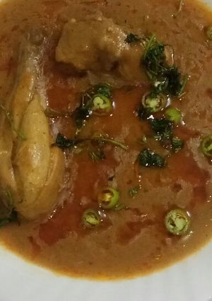 A picture of Chincken nihari only 4 ingredients.