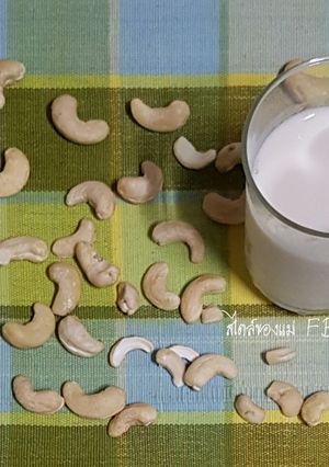 รูปของ นมถั่วหิมพานต์ homemade cashew milk
