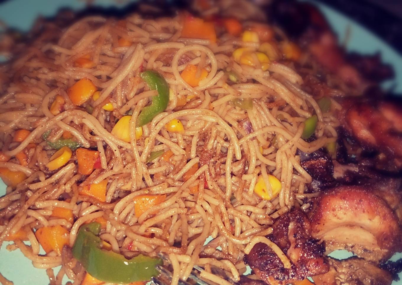 Stir fry spaghetti