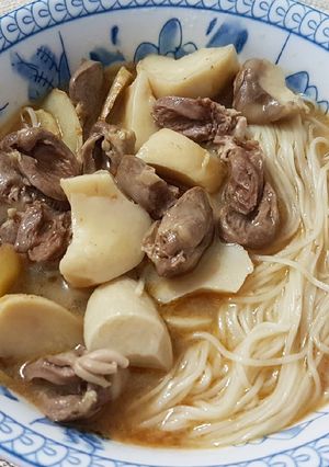 麻油雞心麵線 的食譜成品照片
