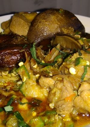A picture of Fried okro soup.