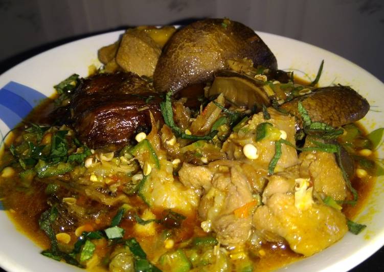 Fried okro soup