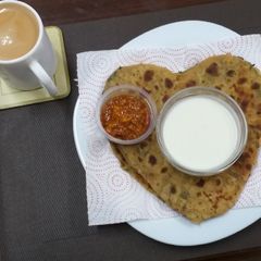A picture of Methi Chapo with a twist #my Valentine's recipe#authors marathon.