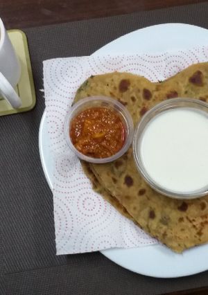 A picture of Methi Chapo with a twist #my Valentine's recipe#authors marathon.