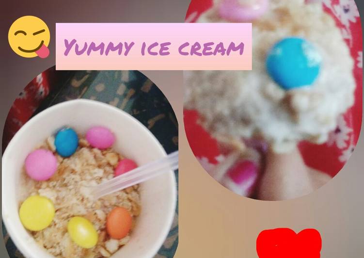 Easiest Way to Make Speedy Yummy biscuit Ice cream