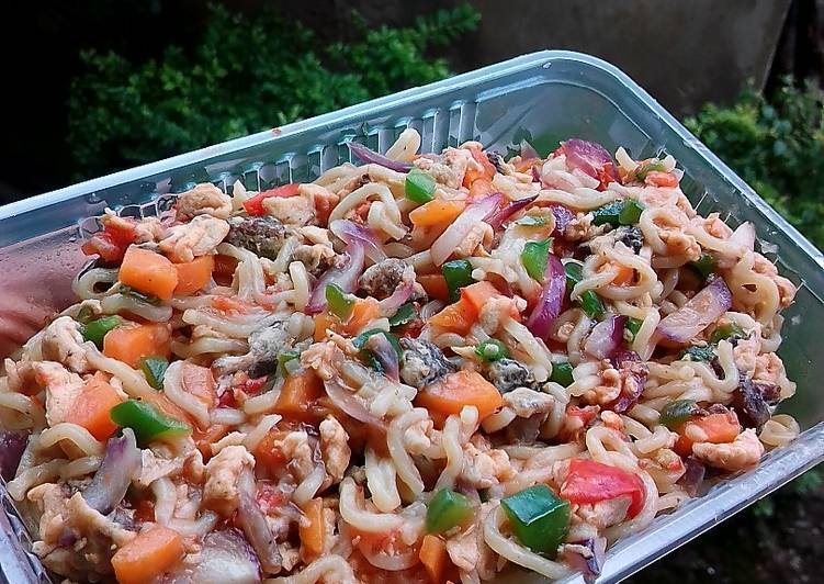 Recipe of Quick Assorted chicken and veggies noodles