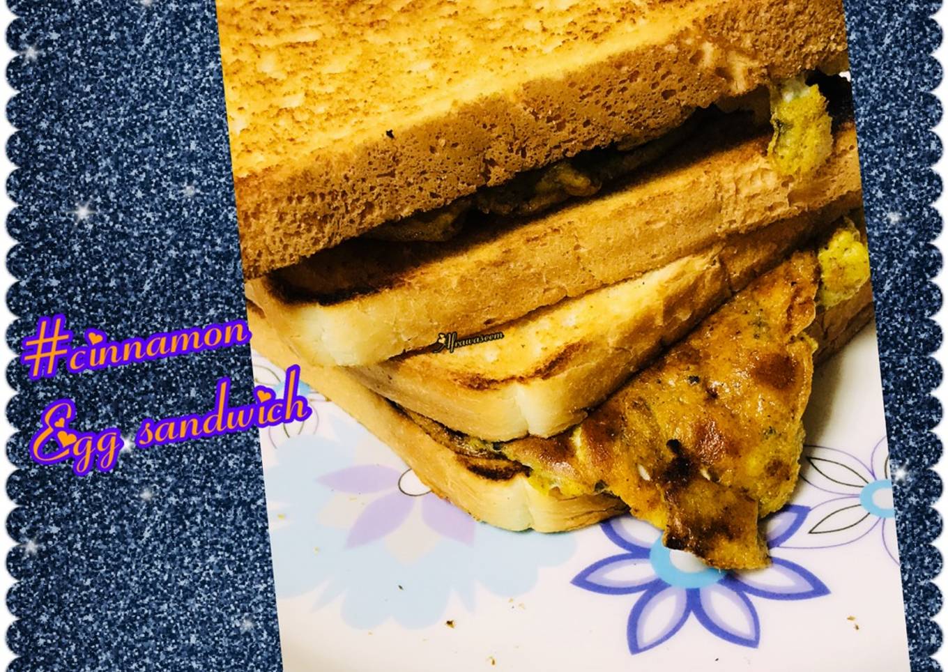 Cinnamon egg sandwich