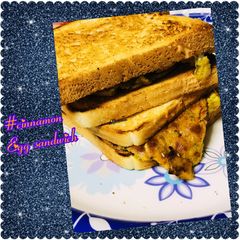 A picture of Cinnamon egg sandwich.