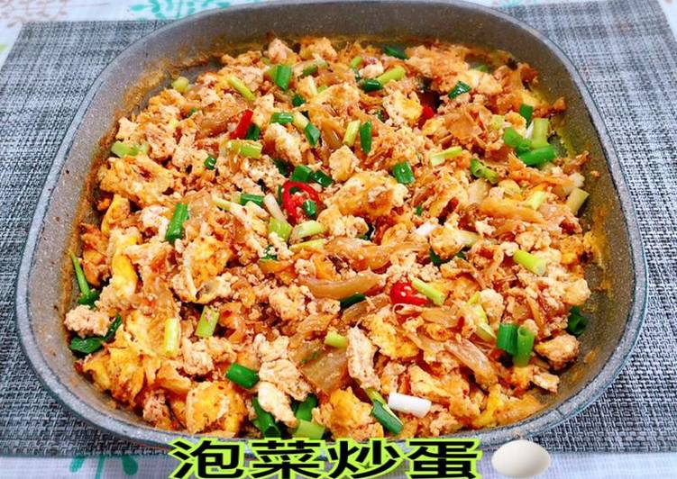 泡菜炒蛋(水波爐料理)