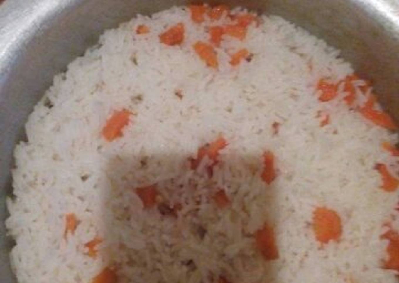 Recipe of Homemade Boiled Rice with carrots