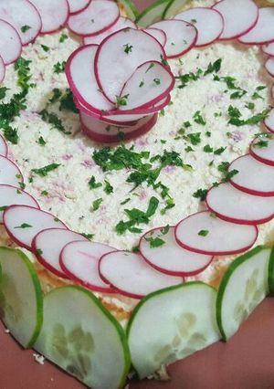 Una foto de Tarta de rabanitos para "San Valentin"