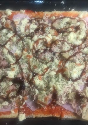 Una foto de Pizza con pan de molde sin corteza