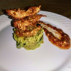 A picture of Raw papaya pakoda.
