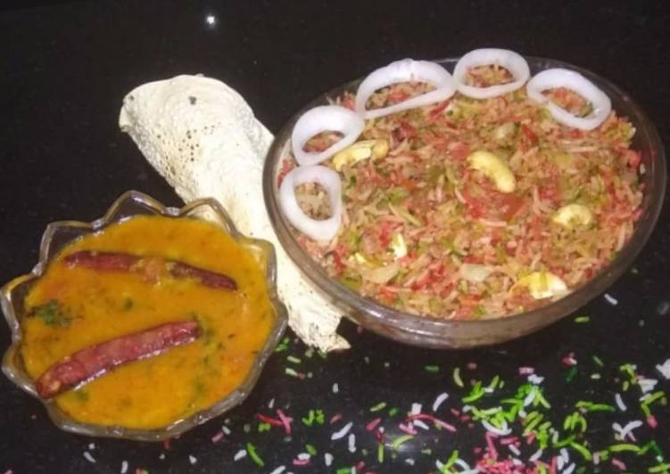 Recipe of Autumn Biryani with dal dry
