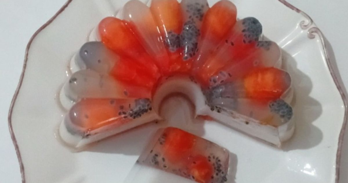 Puding Lapis Santan Pepaya