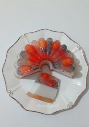Foto resep Puding Lapis Santan Pepaya