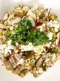 Risotto de konjac con pollo y esparragos