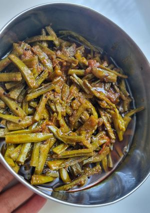 A picture of Masala Cluster beans (gawar)sabji.
