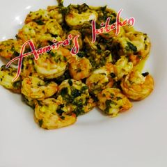 A picture of Garlic prawns.