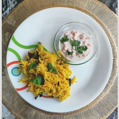 Aloo gobhi pulao A picture of Aloo gobhi pulao.