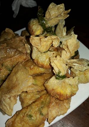 Foto resep Dimsum goreng isi ayam / kulit tahu isi ayam dan ekado