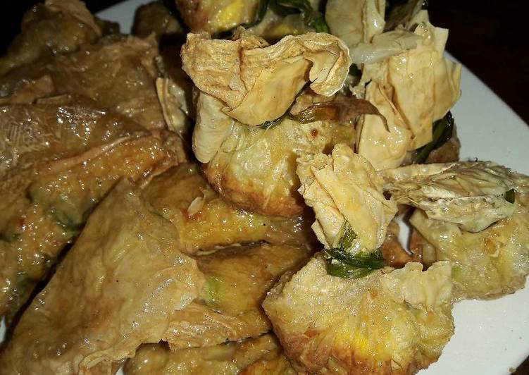  Resep  Dimsum  goreng isi ayam  kulit tahu isi ayam  dan 