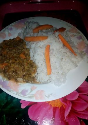 A picture of Rice with green grams (ndengu).