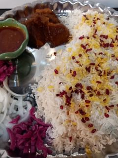 عکسی از دستور چلو گوشت