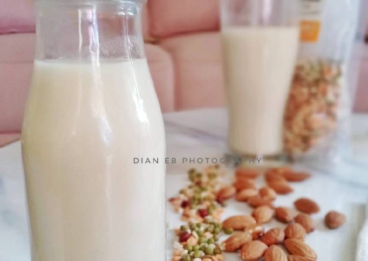 Cara Gampang Menyiapkan Susu Kedelai Multigrain Almond yang Menggugah Selera