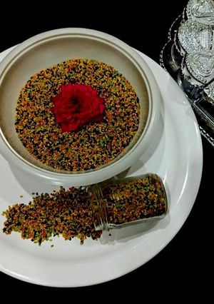 A picture of Colorful Til ka mukhwas.