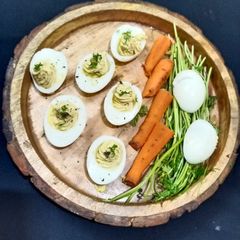 A picture of Deviled eggs.