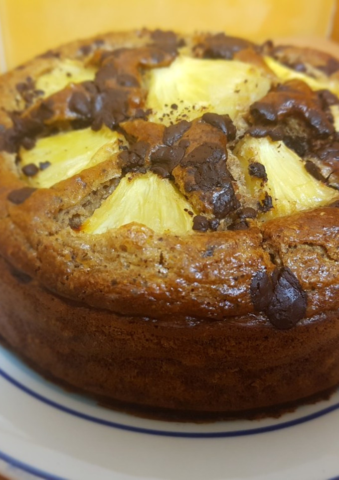 Una foto de Bizcocho de piña y chocolate