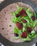 Piadine integrali fatte in casa vegetariane