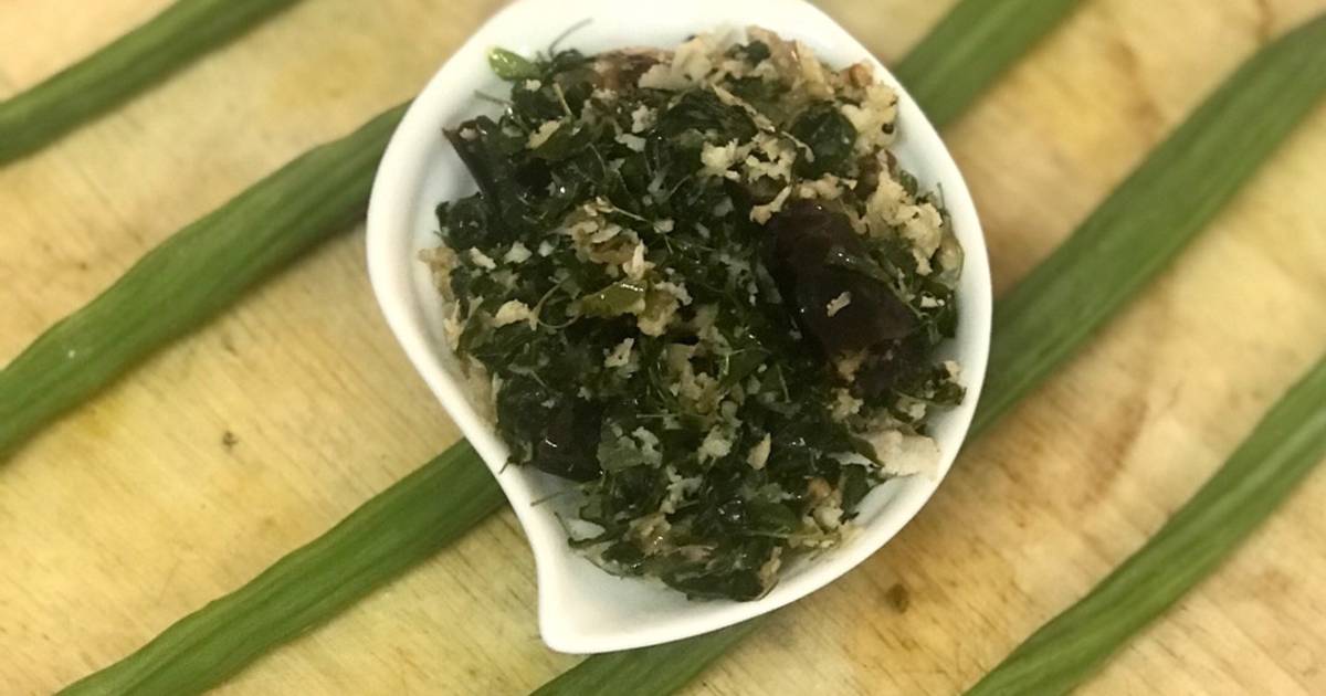 Drumstick leaves fry..முருங்கைக்காய் பொரியல் Recipe by Ranji Rajan