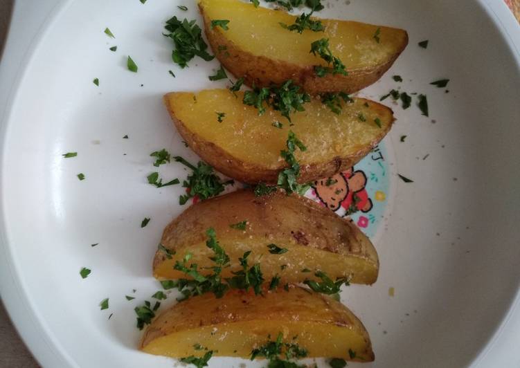 Cara Gampang Membuat Potato wedges teflon, Bisa Manjain Lidah