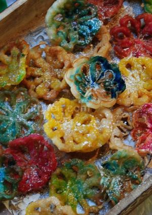 عکسی از دستور طرز تهیه شیرینی گل لوتوس
